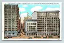 c1914 WB Postcard Chicago IL Marshall Field Co. Randolph Wabash Trolleys picture