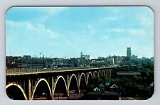 Akron OH-Ohio, Scenic View of Viaduct, Antique Souvenir Vintage Postcard picture