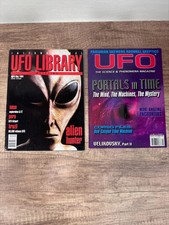 2 Vintage UFO Magazines 1994 & 2003 Alien Hunter Roswell Time Travel Space picture