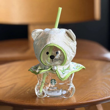 NEW Starbucks China 2026 Spring Auspicious Pattern 20oz Bearista Glass Straw Cup picture