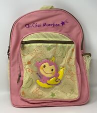 Sanrio Chi Chai Monchan Monkey Banana Backpack School Book Bag Pink 2006 RARE picture