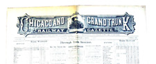 REMARKABLE 1883 CHICAGO AND & GRAND TRUNK RAILWAY GAZETTE VOL. 1, #1. 4pp picture