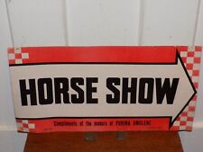 Vintage 1958 Purina Horse Show Cardboard Sign picture
