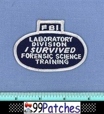 FBI LABORATORY I SURVIVED FORENSIC TRAINING Police Patch DNA CSI CRIME SCENE 3L picture