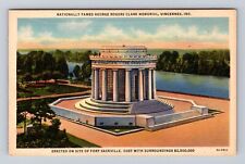Vincennes IN- Indiana, Famed George Rogers Clark Memorial, Vintage Postcard picture