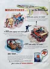 Vtg Print Ad 1945 Texaco Havoline Gas Retro Gift Garage Man Cave Decor Auto Car picture