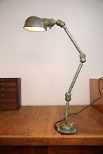 Vintage Industrial Light Drafting table Lamp Articulating Arm Green task shop picture