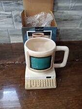 Vintage 1992 Fred Hollinger Computer Desktop 3D Ceramic Novelty Coffee Mug picture
