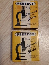 12 Vtg Perfect Prepared Specimen Slides Pollens & Spores 810-B, Bacteria 810-D picture