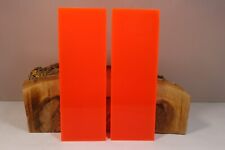 FLUORESCENT ORANGE COMPOSITE KNIFE HANDLE MATERIAL BLANK SCALES (96A) picture