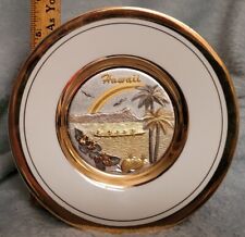 Vintage Souvenir porcelain Chokin style plate from Hawaii picture