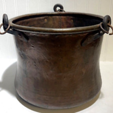 Vintage/Antique Hammered Copper Pot/Pail/Bucket/Cauldron Hand Forged 8