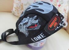 LONE WOLF Hot Leathers NWT Cotton Skull Cap Headwrap Du Rag for Harley-Davidson picture