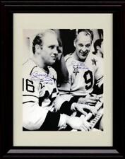8x10 Framed Bobby Hull and Gordie Howe Autograph Replica Print picture