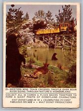 Disneyland 1965 Western Mine Train Crossing Trestle Donruss Card #29 picture