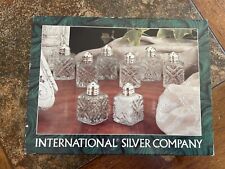 International Silver Company Silver Plated Miniature Salt Pepper Shakers & Box  picture