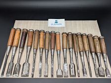 Japanese Chisel Nomi Carpenter Tool Set of 17 Hand Tool wood working #1255 picture