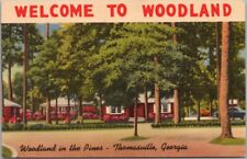 1950s Thomasville, Georgia Postcard WOODLAND IN THE PINES Motel Highway 19 Linen picture