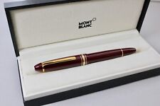 MONTBLANC Fountain Pen Meisterstuck 145  Bordeaux 14K M Nib Preowned Rare pen picture