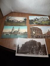 Vintage Lot of 10 Used Postcards Foreign Monuments And Buildings From 1920s picture