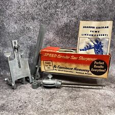 Vintage 1970s Speed Corp Circular Saw Sharpener USA Woodworking Tool Box Manual picture