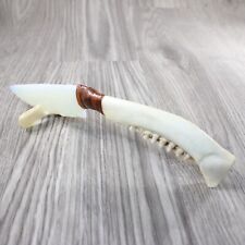 Deer Jaw Handle Opalite Blade Ornamental Knife #8046 Mountain Man Knife picture
