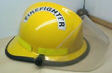 Vintage Cairns & Bros N660C Fire Fighter Helmet Yellow Rescue Helmet Face Shield picture