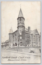 Postcard c1908 Fairfield County Court House, Bridgeport, Connecticut picture