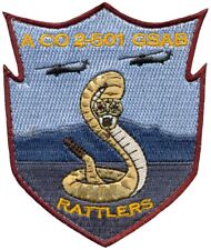 US ARMY A Co. 2-501st GENERAL SUPPORT AVIATION BATTALION - RATTLERS - PATCH picture