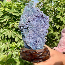 2.6LB Beautiful Natural Purple Grape Agate Chalcedony Crystal Mineral Specimen picture
