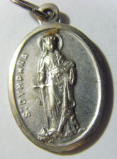 antique catholic saint Dymphna virgin martyr pray for us patrn incest rape 50911 picture