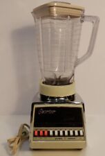 Vintage Osterizer Galaxie Blender 10 Speed  in Cream/Chrome. Tested And working picture