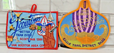 Vtg. 1988-89 Sam Houston Fair & Aladdins Adventures Boy Scouts Patches with Pins picture