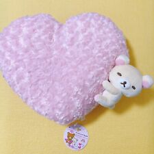 Korilakkuma Plush San-X Rose Heart Pink Decorative Cushion Pillow Japan New 2021 picture