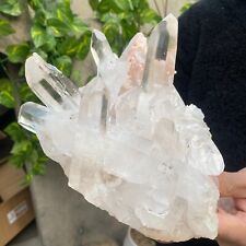 4.3lb Large Natural White Clear Quartz Crystal Cluster Raw Healing Specimen picture