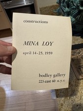 MINA GERTRUDE LOY ART EXHIBITION ANNOUNCEMENT SURREALISM BODLEY GALLERY 1959 picture