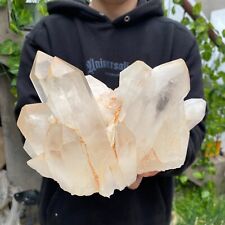 5.6lb Large Natural White Clear Quartz Crystal Cluster Raw Healing Specimen picture