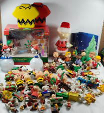 Huge Lot Of Peanuts Gang Figures & Christmas Ornaments PVC Snoopy Nativity picture