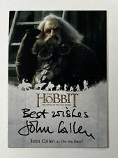 Hobbit Battle Of Five Armies Autograph Card JC John Callen Oin the Dwarf Auto picture