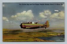 F-4 trainer ship and tow target Flexible gunnery School Ft. Myers FL postcard picture