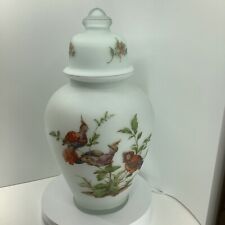 Vintage Norlean Hand Painted Frosted Ginger Jar Made In Italy Stunning 16” picture