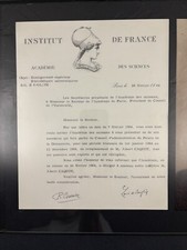 Louis De Broglie signed letter Quantum Physics Chemistry Physics graduation gift picture