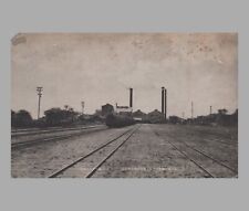 c1900 Japanese Postcard Factory Train Tracks Locomotive picture
