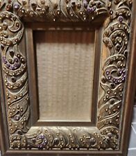 Vintage Ornate Jeweled 4x6 Picture Frame - Great Condition  picture