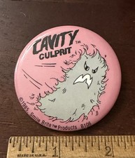 Cavity Culprit,Pinback Button 2.25 in Dia 1985 picture