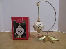 Lenox -Florentine & Pearl  Gold & Ivory Spire Ornament #867975 picture