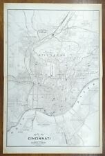 Vintage 1901 CINCINNATI OHIO Map 14