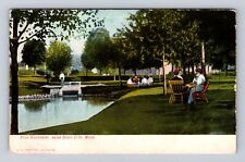 Reed City MI-Michigan, Fish Hatchery, Antique, Vintage Souvenir Postcard picture