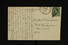 Vintage Postcard Postal History Martinique USA 1938 Virgin Island Killer Cancel picture