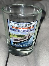 US Navy Battleship USS North Carolina Shot Glass Wilmington, NC picture